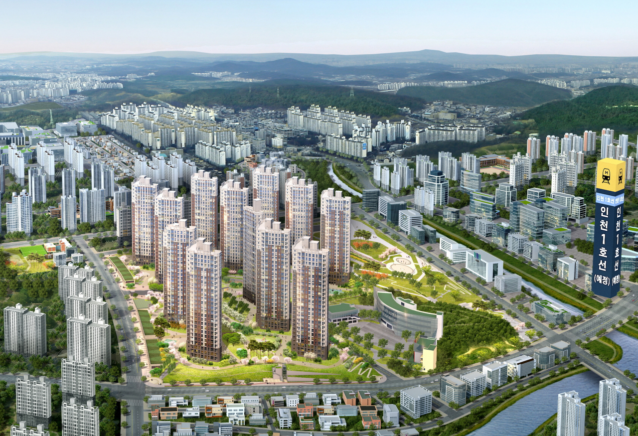 인천 검단 파라곤 센트럴파크 조감도. [동양건설산업 제공]