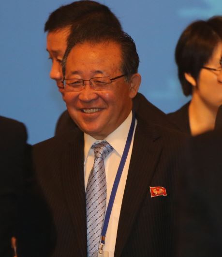 This file photo shows then North Korean First Vice Foreign Minister Kim Kye-gwan attending a seminar in Beijing on Sept. 18, 2013. (Yonhap)