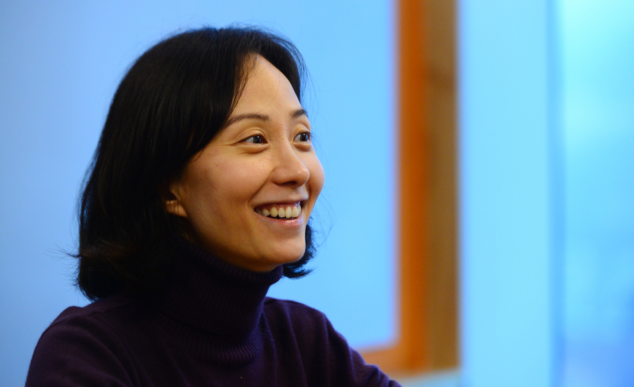 서울 을지로 에임 사무실에서 만난 이지혜 대표. 박해묵 기자/mook@heraldcorp.com