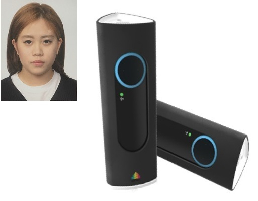 알파도 지현미 대표와 휴대용 'IoT분광기'.