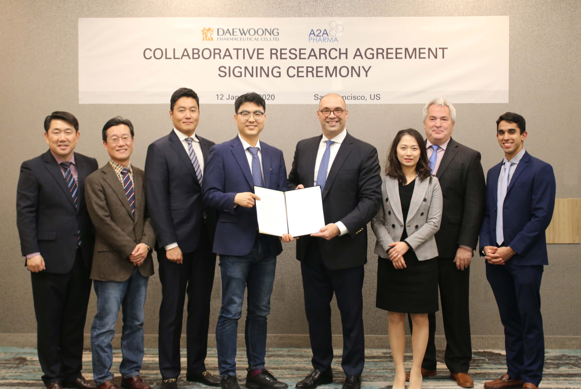 대웅제약이 미 바이오기업 A2A 파마와 신약 공동연구개발 계약을 체결했다. 대웅제약 제공