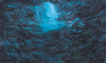 박미경, 동굴, Acrylic on canvas, 97&times;162cm, 2019 [갤러리조선 제공]
