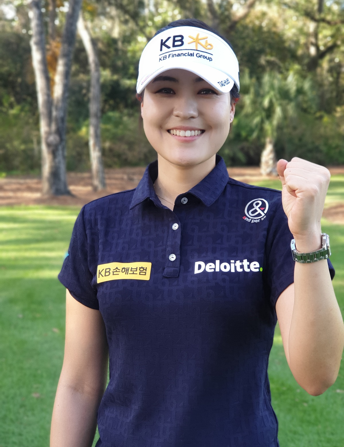 한국 딜로이트그룹이 LPGA에서 활약하고 있는 전인지 선수와 후원 계약을 맺었다. [딜로이트 제공]