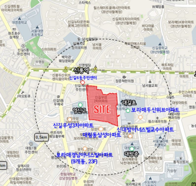 서울 영등포구 신길동 신길우성2차·우창아파트 위치도.[자료=서울시]