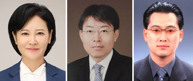왼쪽부터 이수진 수원지법 부장판사, 최기상 북부지법 부장판사, 장동혁 광주지법 부장판사