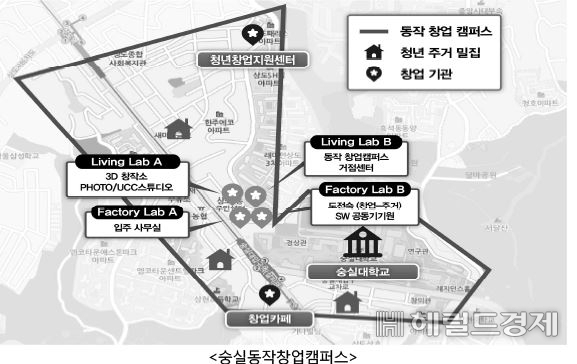 오는 2023년까지 조성될 숭실동작창업캠퍼스 구축도.