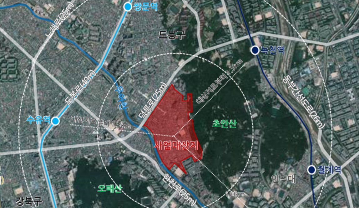 도봉구 창3동 도시재생활성화 지역 사업지 [서울시]