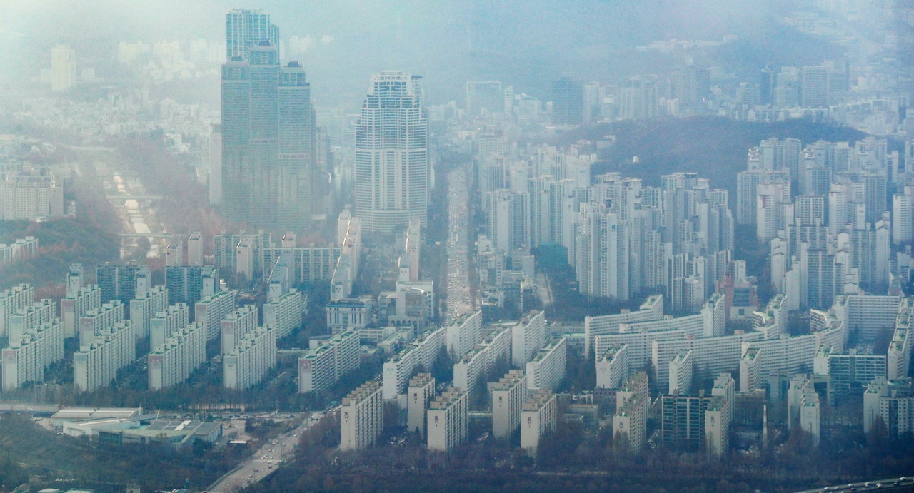 서울 강남 아파트 밀집지역.[헤럴드DB]
