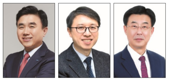 (왼쪽부터)전영묵 사장, 김대환 부사장, 심종극 대표