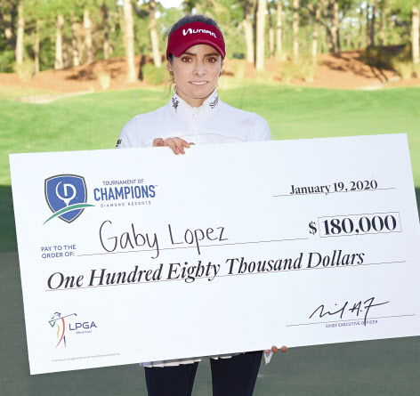 2년간 우승자들이 출전했던 LPGA투어 다이아몬드 리조트 토너먼트는 리조트업계가 후원한 대회다. 연장 끝에 우승을 차지한 가비 로페스. [연합].