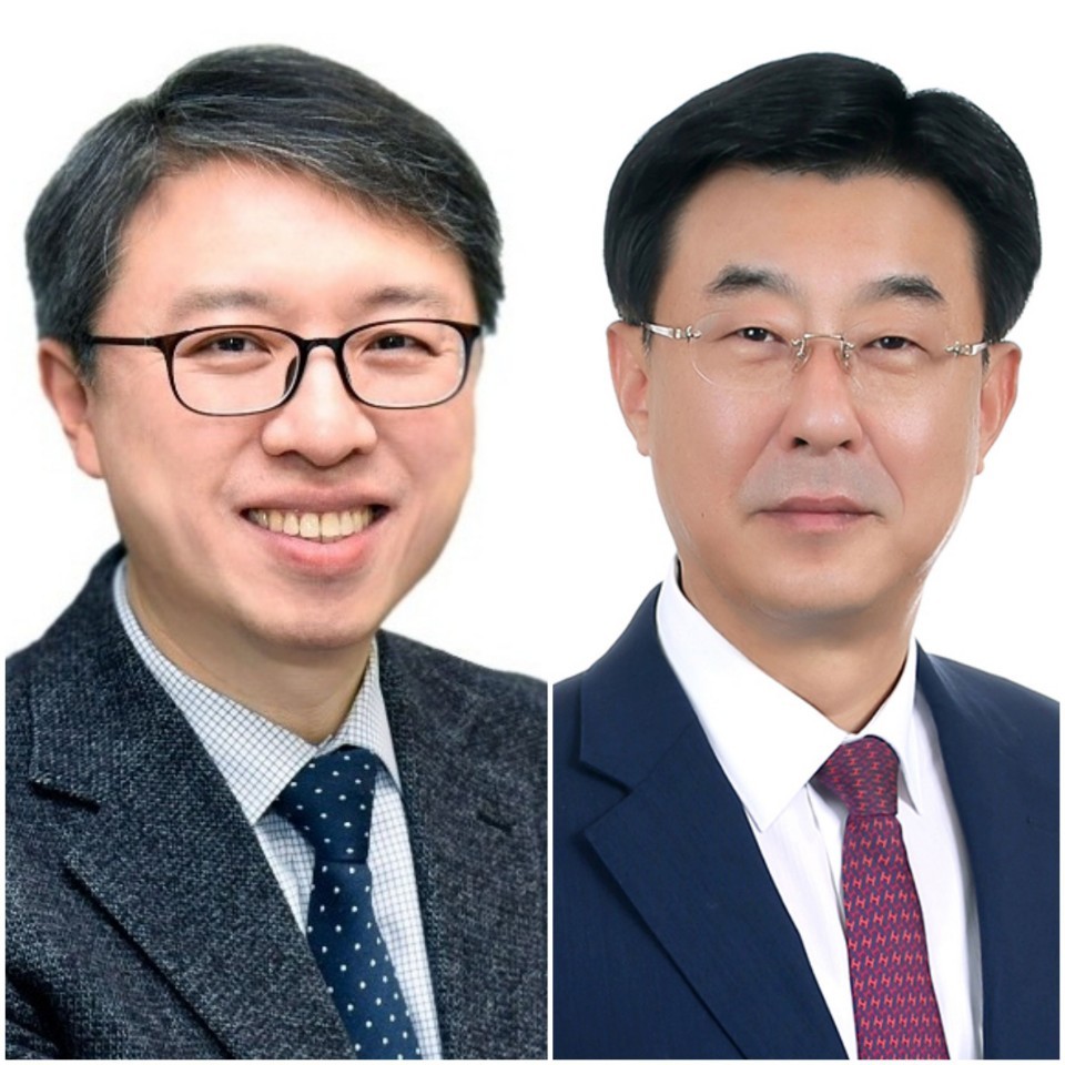 Samsung Card CEO Kim Dae-hwan(left) and Samsung Asset Management CEO Shim Jong-keug　
　　