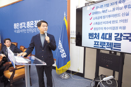 조정식 더불어민주당 정책위의장이 지난 20일 국회에서 총선 공약을 발표하고 있다. [연합]