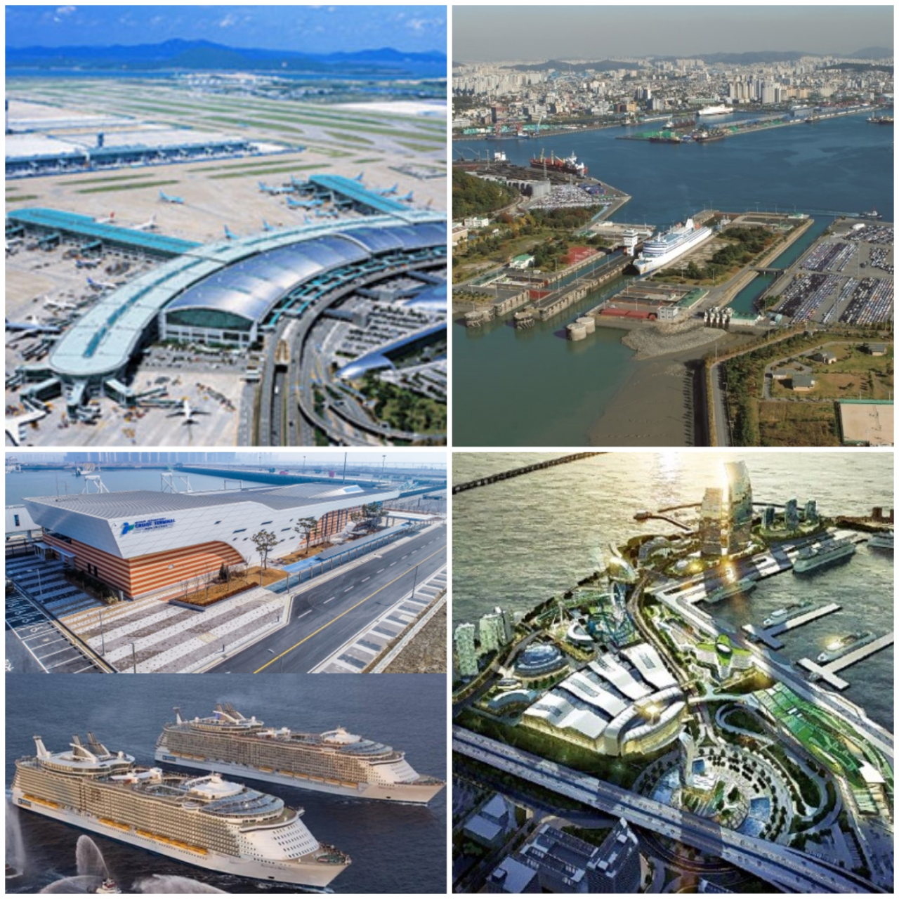 인천국제공항, 인천항, 크루즈터미널, 골든하버〈사진 왼쪽부터〉