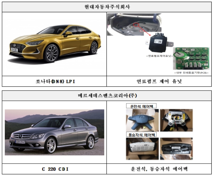 리콜 대상 자동차 [국토교통부 제공]