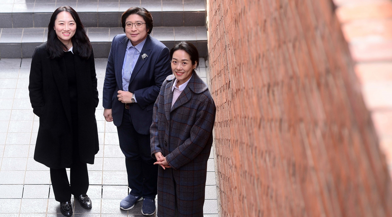 지난 20일 만난 핀테크 대표들. 왼쪽부터 김진경 빅밸류 대표, 김민정 크레파스솔루션 대표, 김정은 스몰티켓 대표 [사진=이상섭 기자/babtong@heraldcorp.com]
