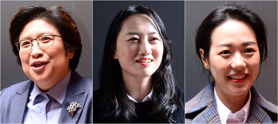 왼쪽부터 김민정 크레파스솔루션 대표, 김진경 빅밸류 대표, 김정은 스몰티켓 대표 [사진=이상섭 기자]