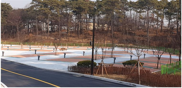평택시 팽성읍 내리문화공원 내 위치한 내리캠핑장. [평택도시공사 제공]