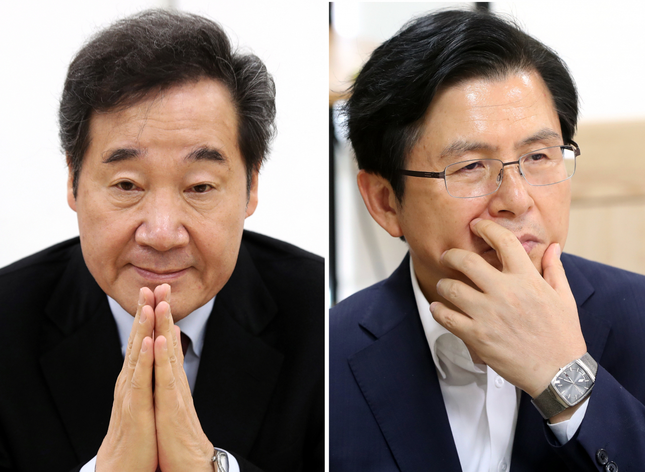더불어민주당 이낙연 전 국무총리(왼쪽)와 자유한국당 황교안 대표가 '4·15 총선에서 '대한민국 정치1번지' 종로를 무대로 맞붙는다. [연합]