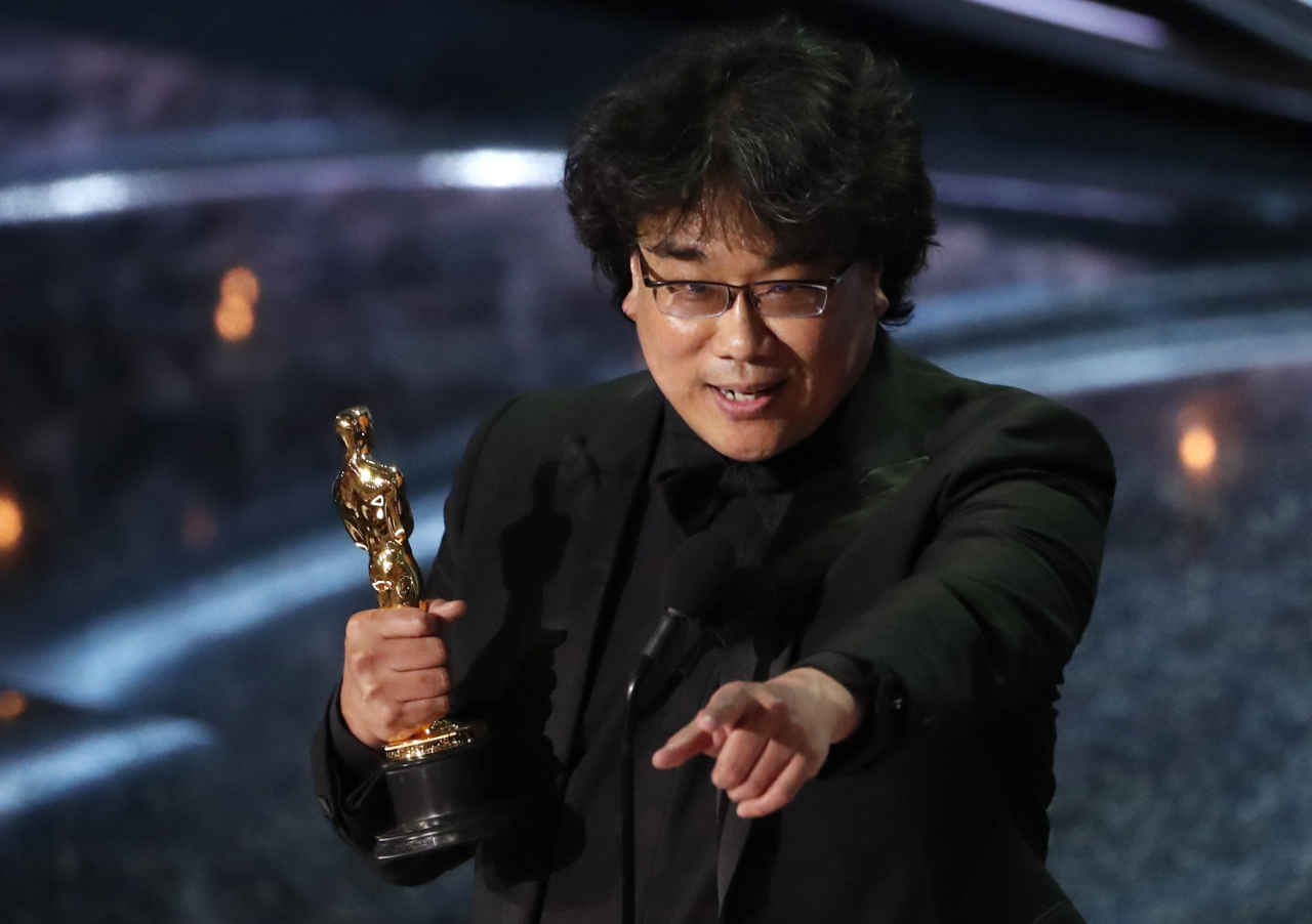 제92회 아카데미 시상식에서 봉준호 감독 [연합]