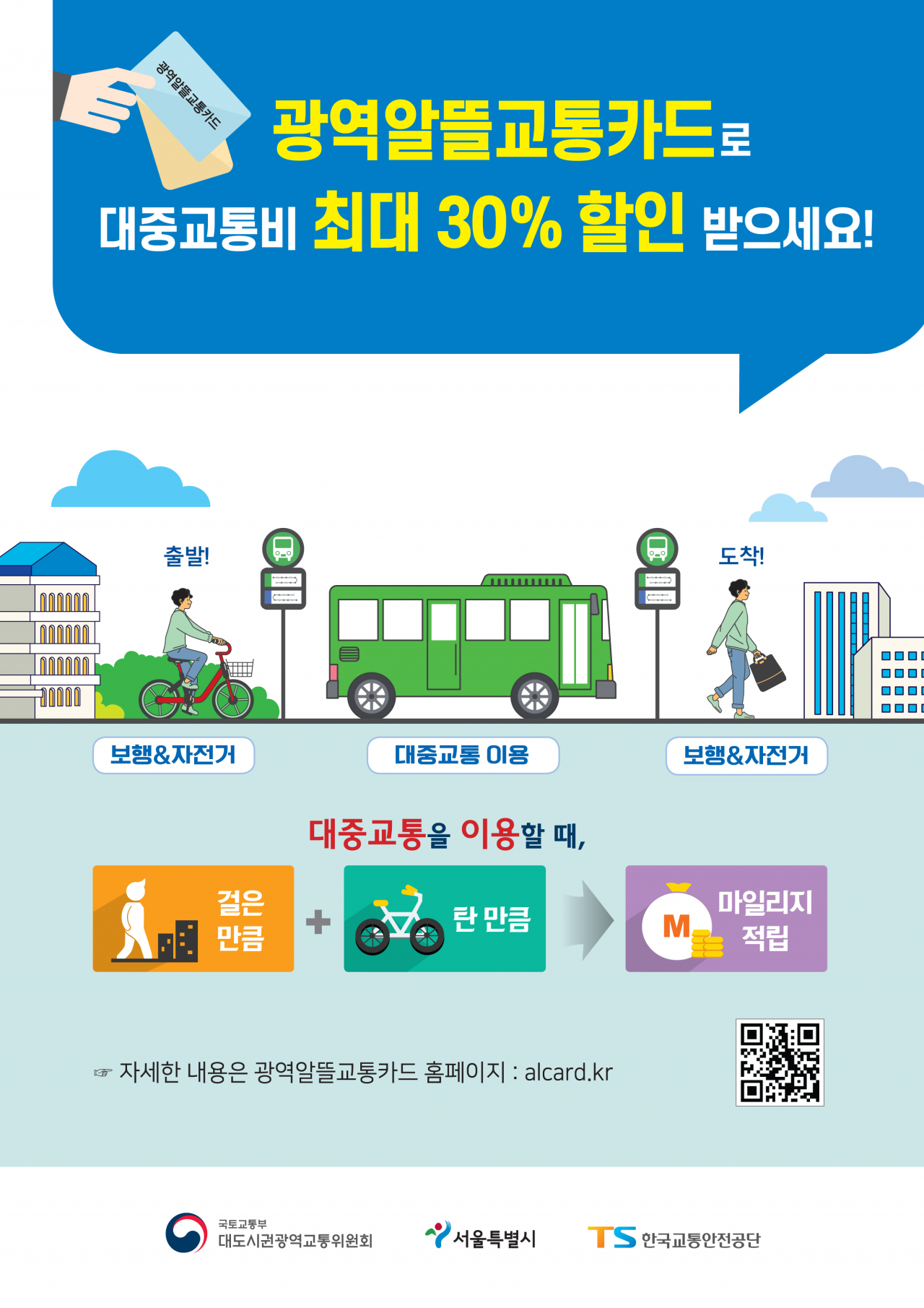 종로구 광역알뜰교통카드 홍보 포스터.
