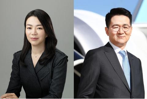 조원태 한진그룹 회장(오른쪽)과 조현아 전 대한항공 부사장 [대한항공 제공]