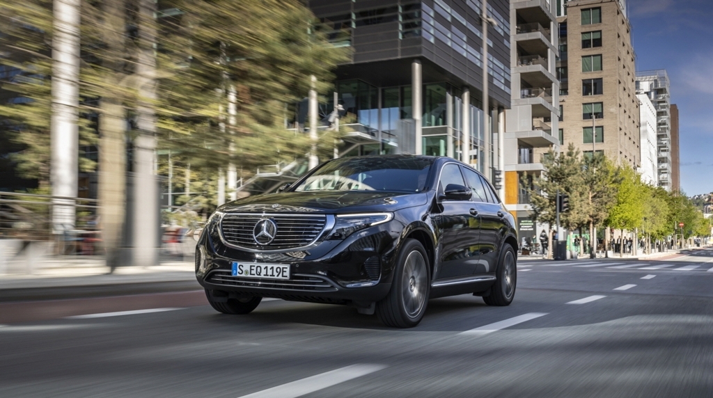 Mercedes-Benz's all-electric vehicle EQC 400 4MATIC SUV.