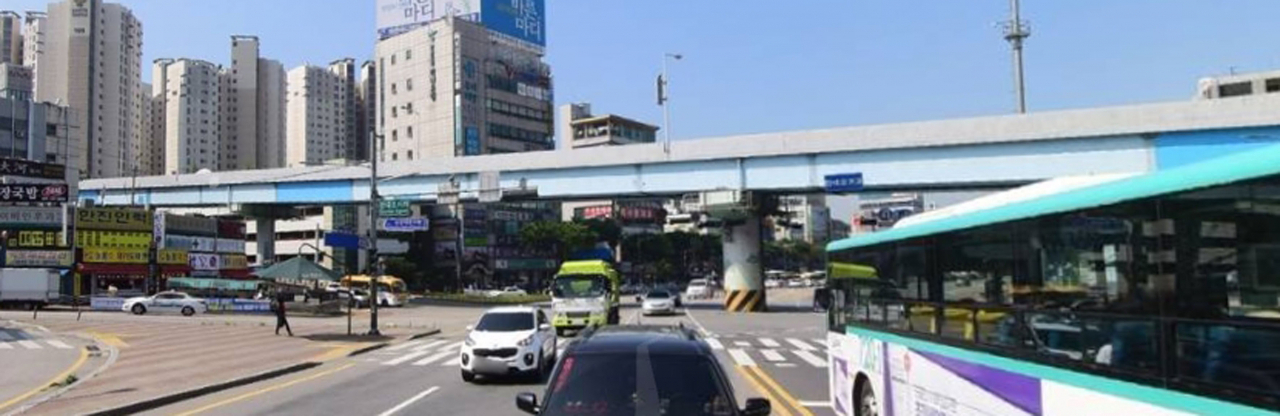 내진보강공사 대상인 성남 단대고가교. [성남시 제공]
