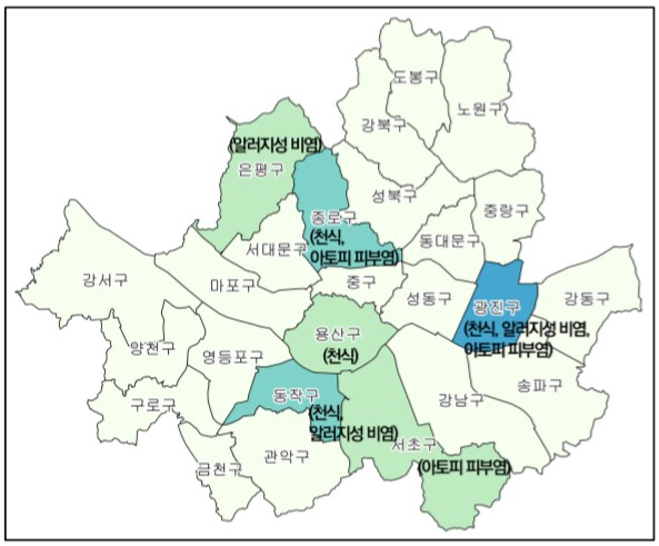 환경성질환 취약 자치구.
