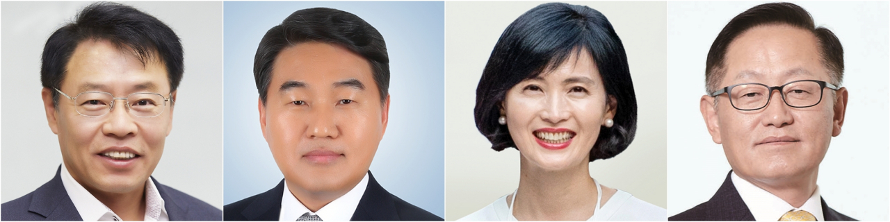 왼쪽부터 김영주, 윤완식, 임찬희, 최성재 신임 부행장