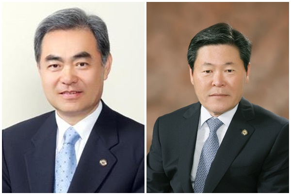 박철수 수원대 총장(왼쪽)과 정원섭 수원과학대 총장(오른쪽)