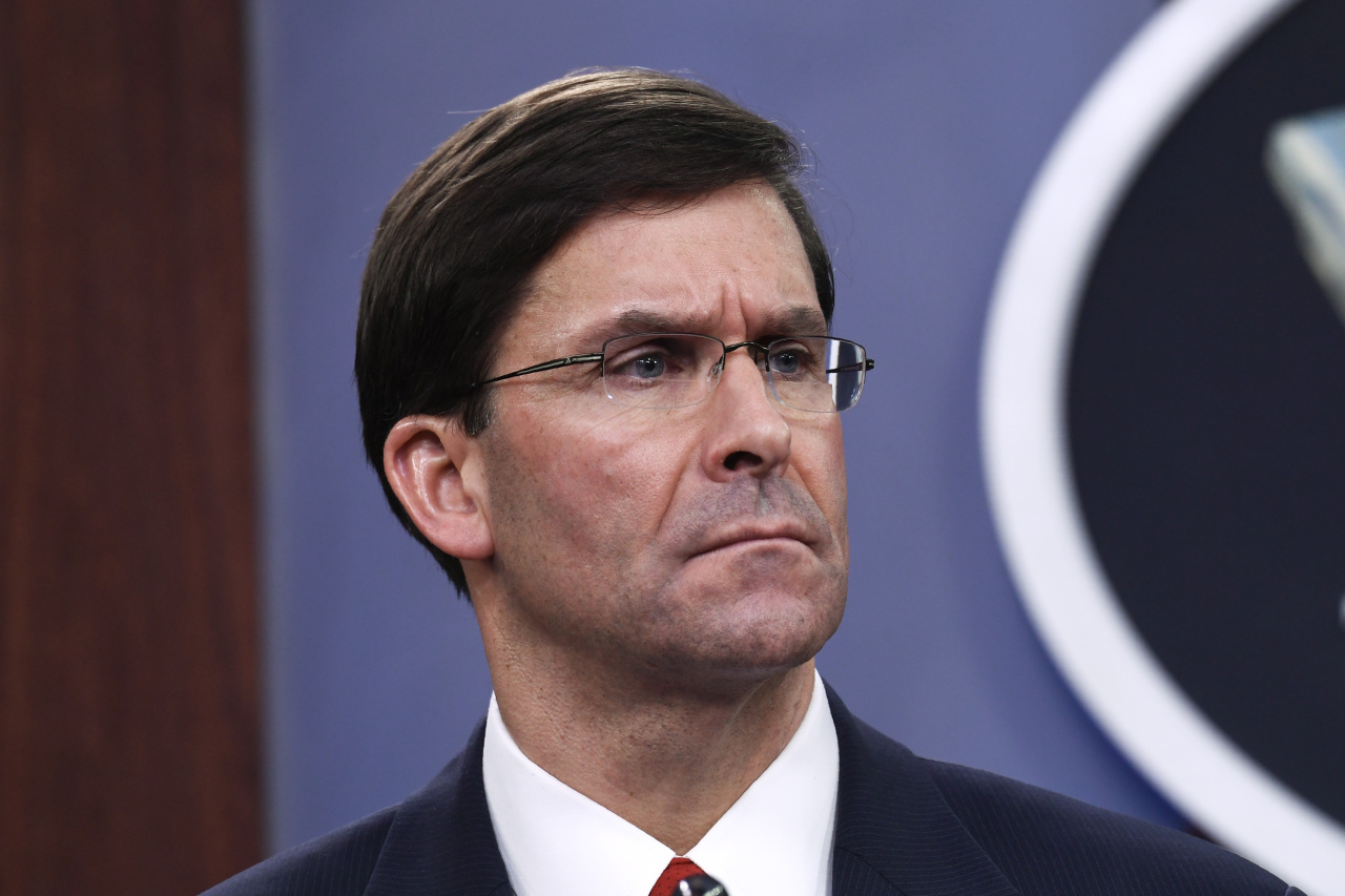 US Defense Secretary Mark Esper (AP-Yonhap)