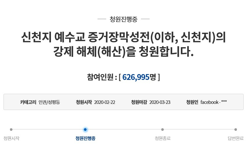 [청와대 홈페이지 국민청원 게시판 캡처]