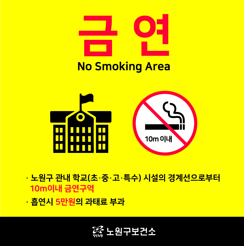 노원구 학교금연구역안내판. [노원구 제공]