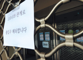 1일 오후 잠실실내체육관에 굳게 철문이 닫혔다. 이날 열릴 예정이었던 프로농구 서울 삼성과 창원 LG의 경기는 KBL의 리그 중단 결정으로 열리지 않았다. [연합]