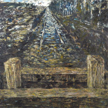 송창, 철도, 캔버스에 유채, 123&times;121.8cm, 1990