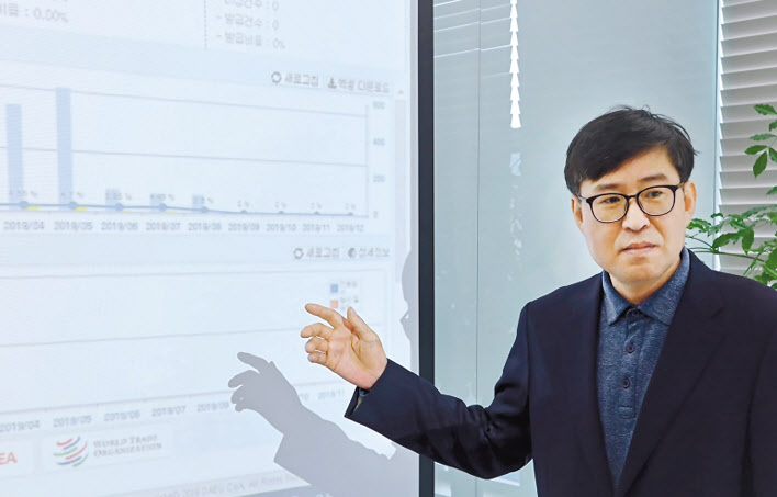 양현섭 대표가 RCEP 등 다자간 자유무역협정(FTA) 체결에 따라 더 복잡해진 FTA 원산지증명 기법에 대해 설명하고 있다.