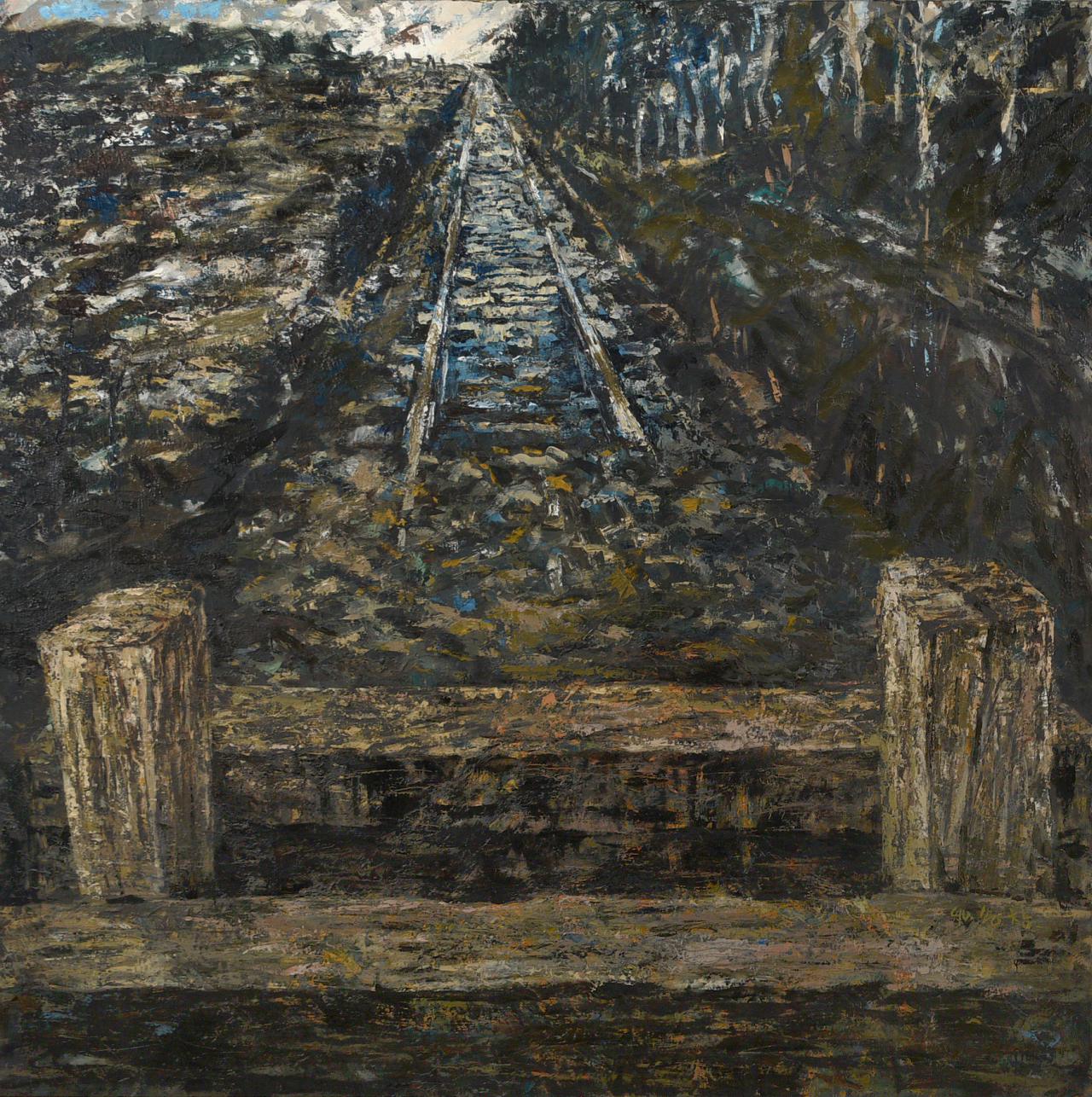 송창 / 철도 / 캔버스에 유채 / 123&times;121.8cm / 1990