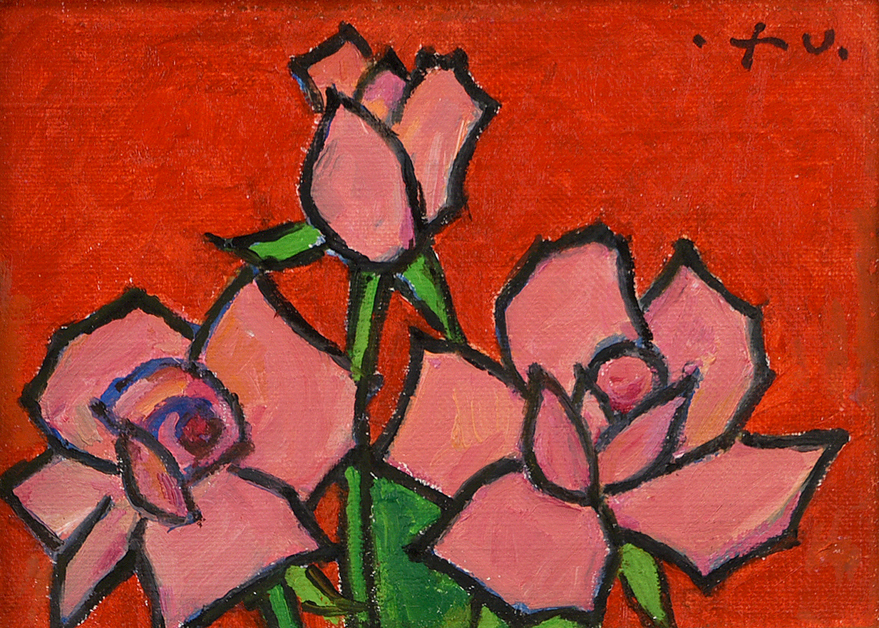 황염수 / 장미 / 캔버스에 유채 / 12&times;16.8cm