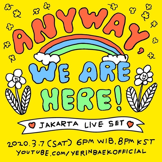 Baek Ye-rin announcing livestreaming performance on Thursday (Blue Vinyl)