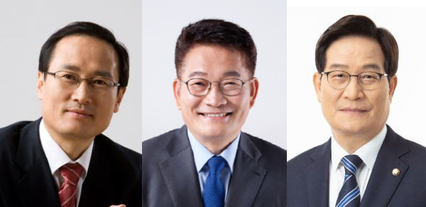 인천 부평을 홍영표, 계양을 송영길, 서구을 신동근 의원〈사진 왼쪽부터〉