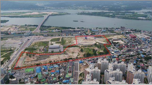 옛 캠프페이지내 미세먼지 조성숲 예정 부지