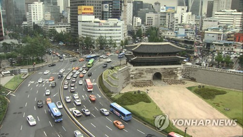 한양도성 내 배출가스 5등급 차량 제한이 시행된 녹색교통지역