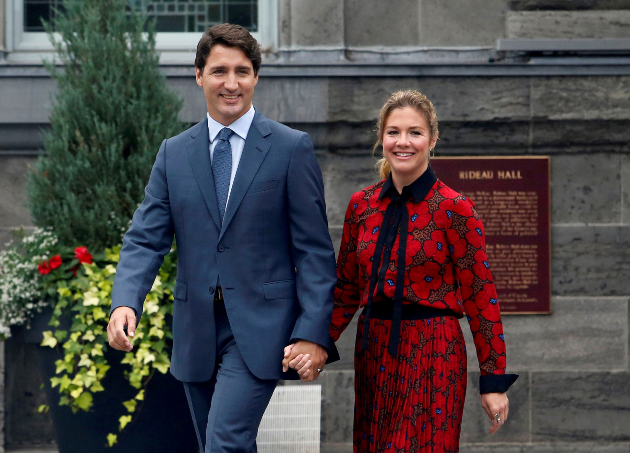 Canadian Prime Minister Justin Trudeau and his wife Sophie Grégoire Trudeau (EPA-Yonhap)