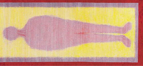 ▶변경섭, 바느질로서의 드로잉(미세스 정을 위하여), 종이 위 아크릴, 150mm&times;90mm, 2013