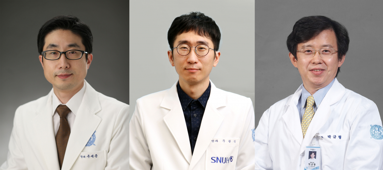 분당서울대병원 안과 우세준 교수, 주광식 교수, 박규형 교수(왼쪽부터)