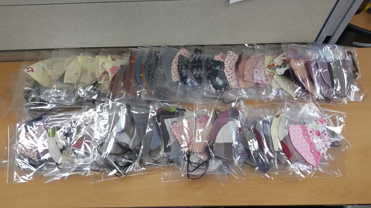 안성 일죽면 익명 여성이 수제마스크를 기부했다. [안성시 제공]