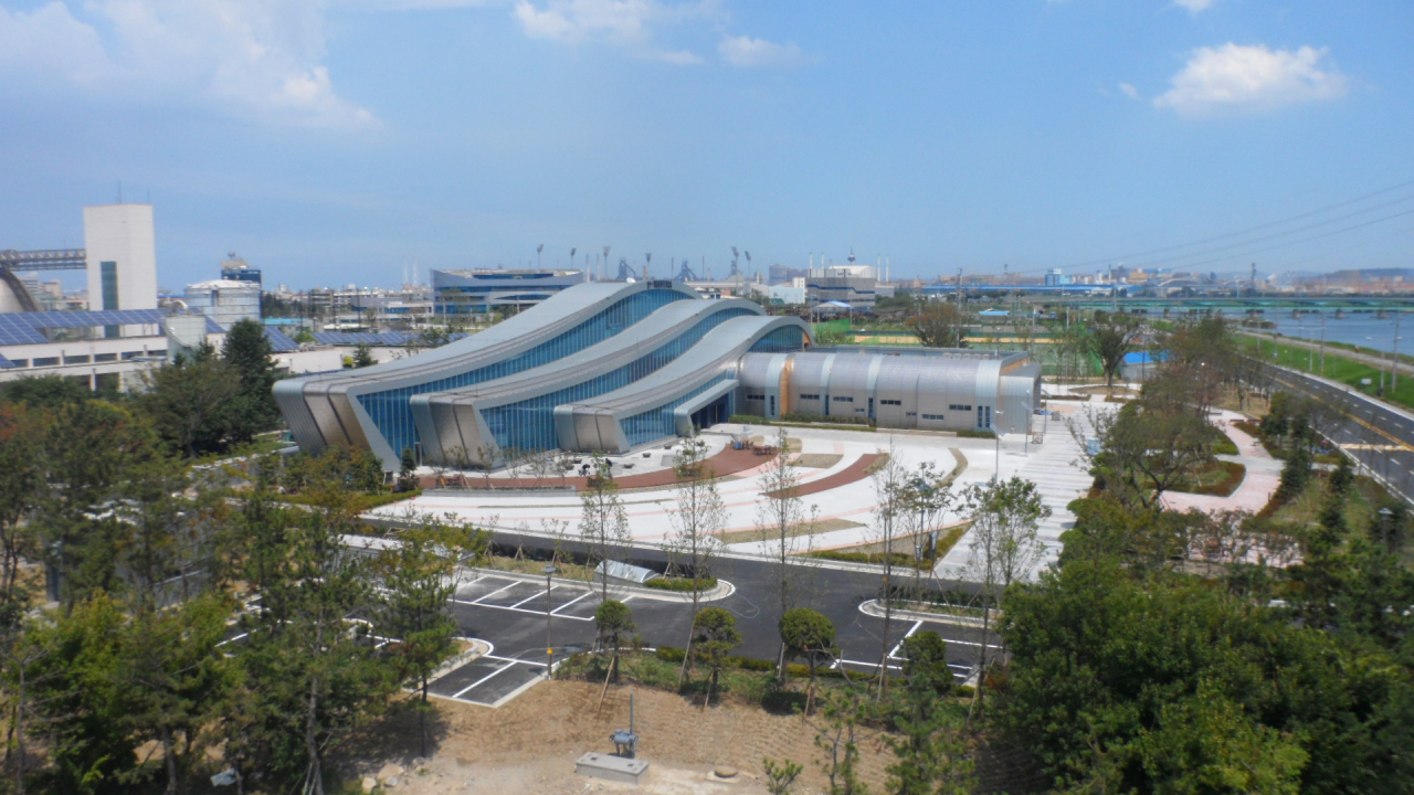 롯데건설이 시공한 아시아 최대의 포항 하수처리수 재이용시설 전경 [롯데건설]