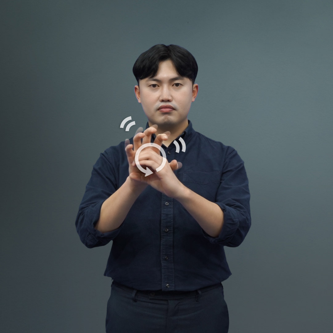 ‘코로나19’에 해당하는 한국 수어 [국립국어원 제공]