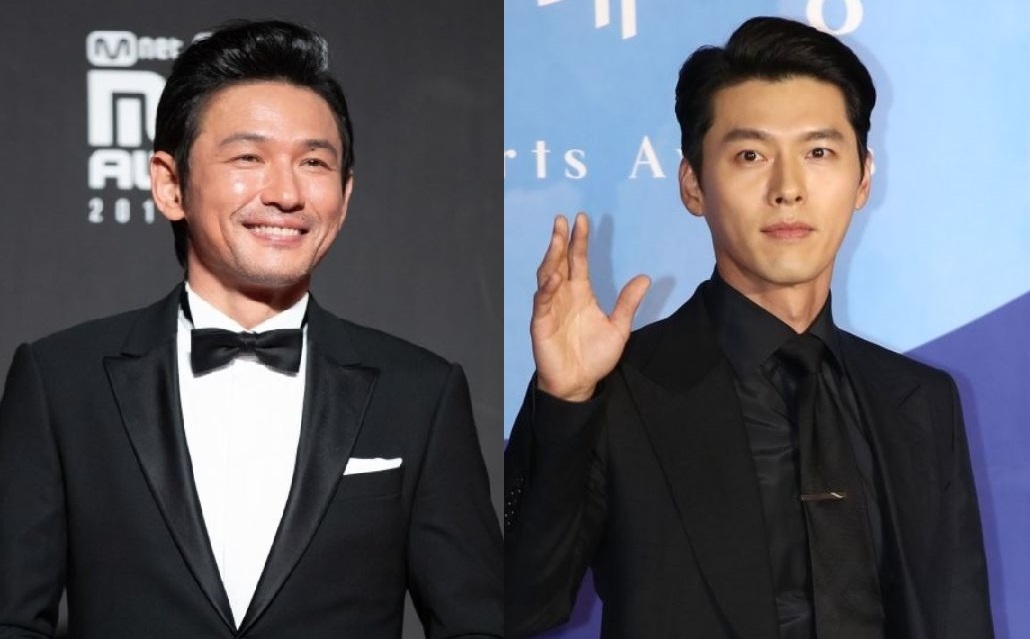 Actors Hwang Jung-min (left) and Hyun Bin are expected to star in an upcoming film "Negotiation." (Yonhap)