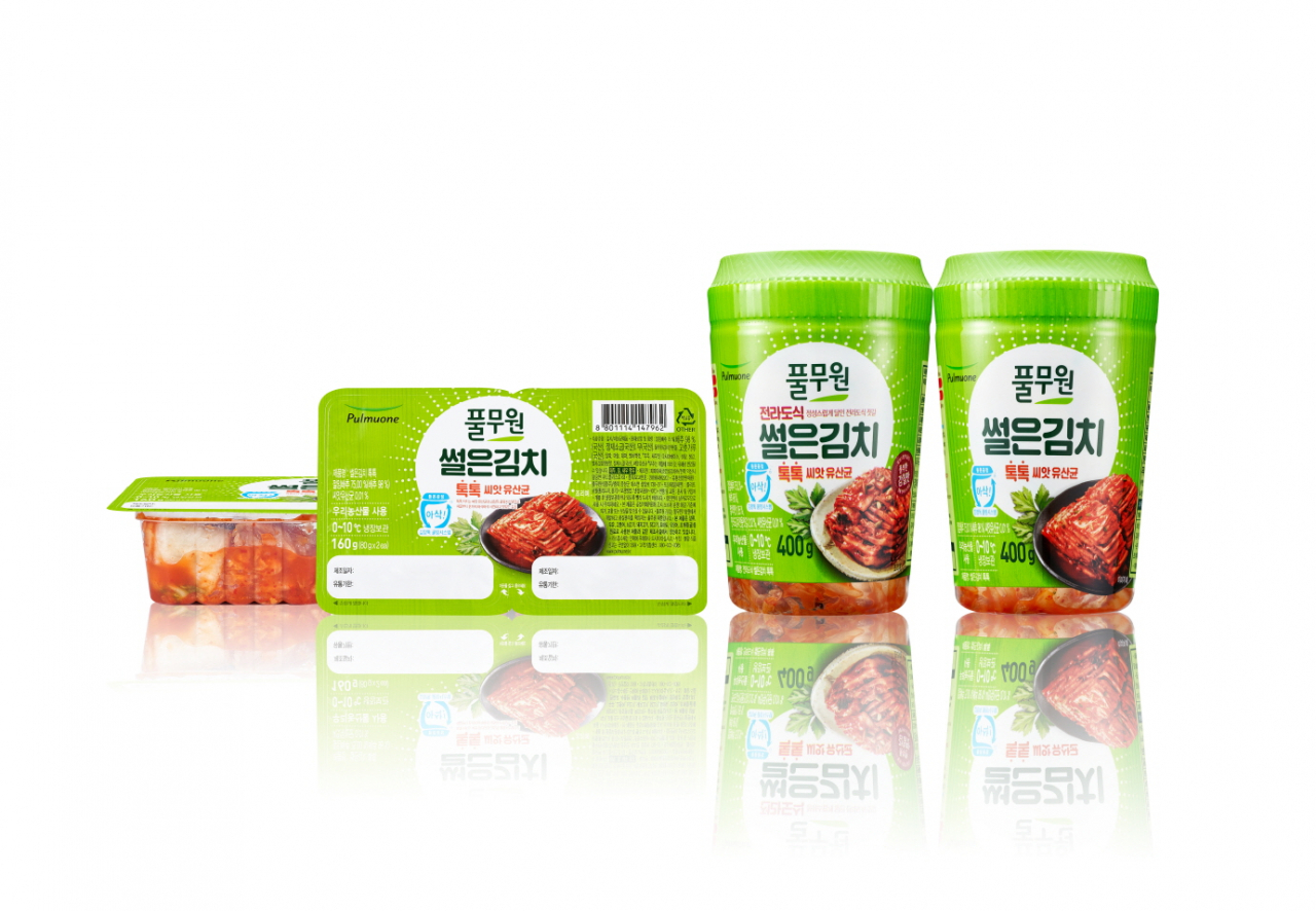'풀무원 톡톡 썰은김치' 2종 제품 이미지 [제공=풀무원]